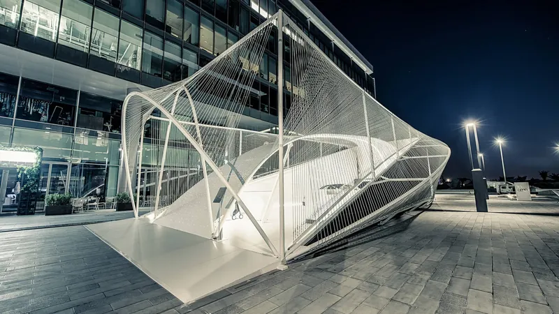 Audi Innovation Hub in Dubai Design District at night